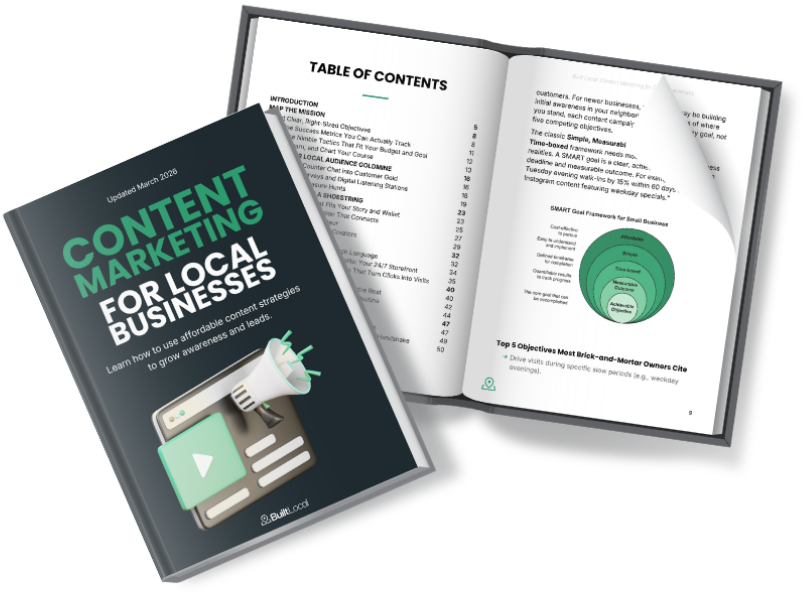 Content Marketing for Local Businesses eBook cover